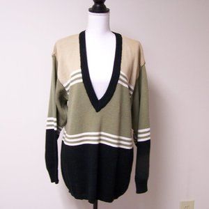 Lizsport Long V Neck Sweater Oversized Med - Perfe